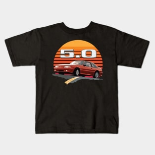 MUSTANG GT 5.0 FOXBODY CLASSIC RETRO Kids T-Shirt